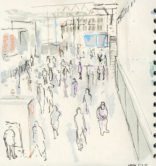 drawing at Waterloo station
